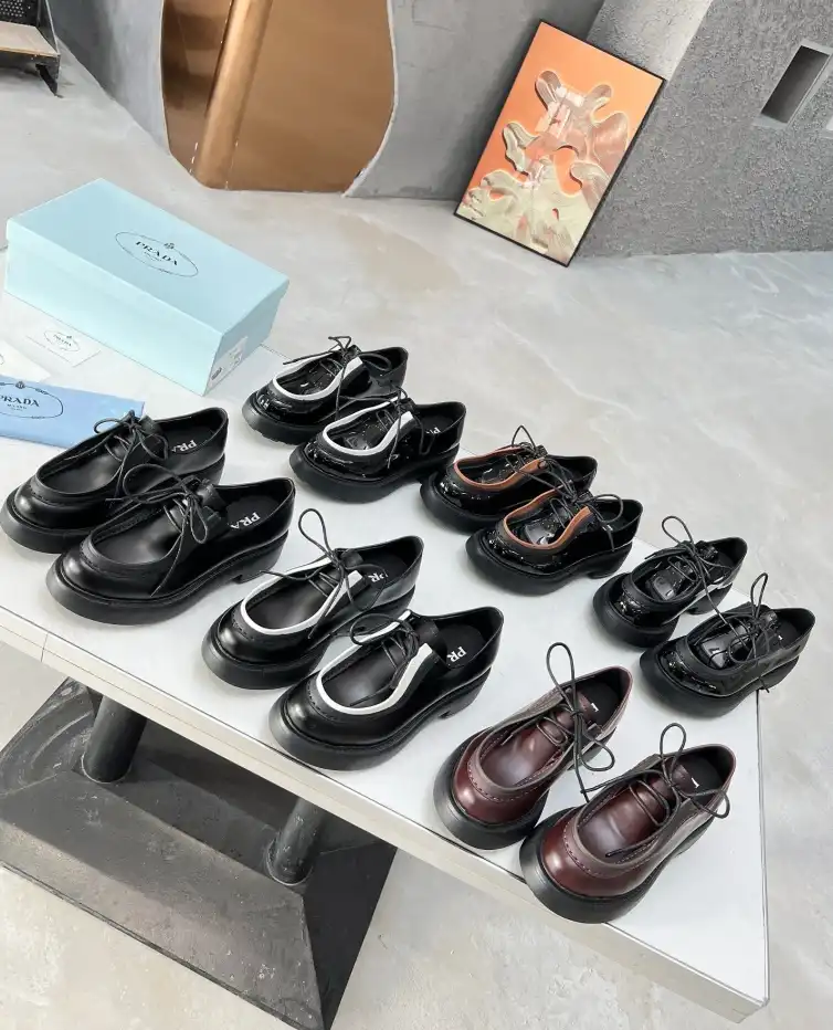 hype Prada Leather Shoes