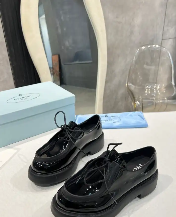 hype Prada Leather Shoes