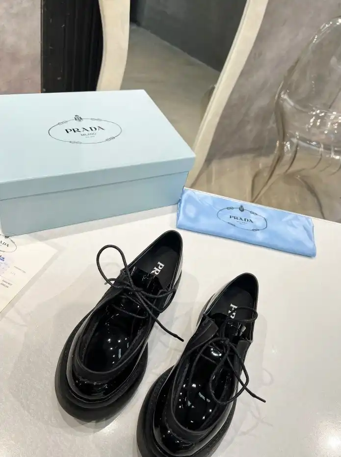 hype Prada Leather Shoes