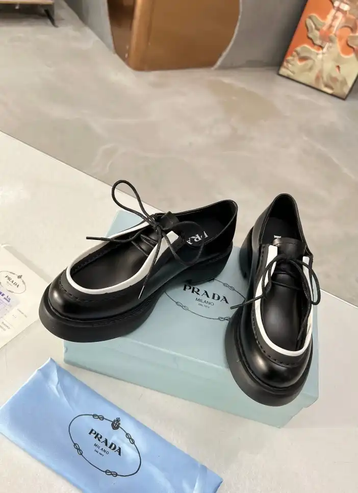 hype Prada Leather Shoes