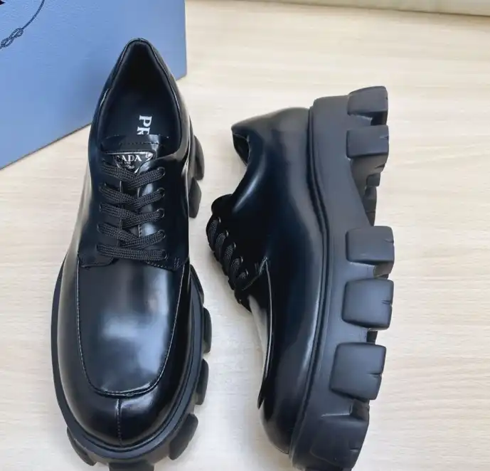 hype Prada Leather Shoes