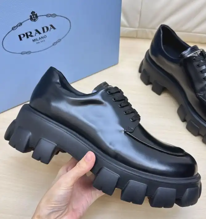 hype Prada Leather Shoes