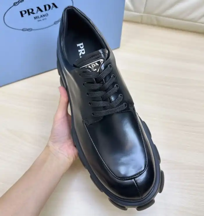 hype Prada Leather Shoes