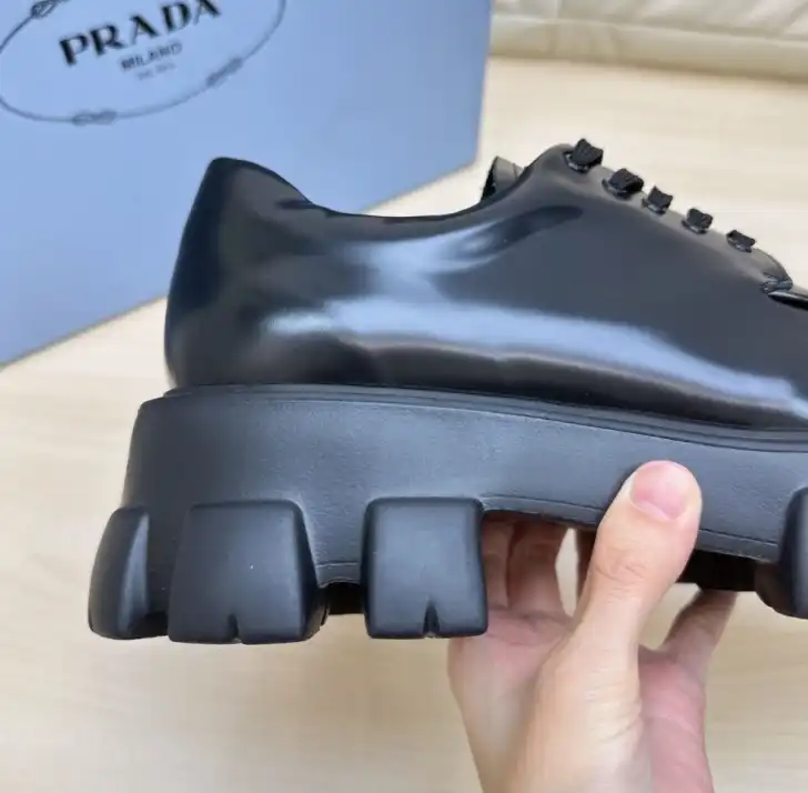 hype Prada Leather Shoes