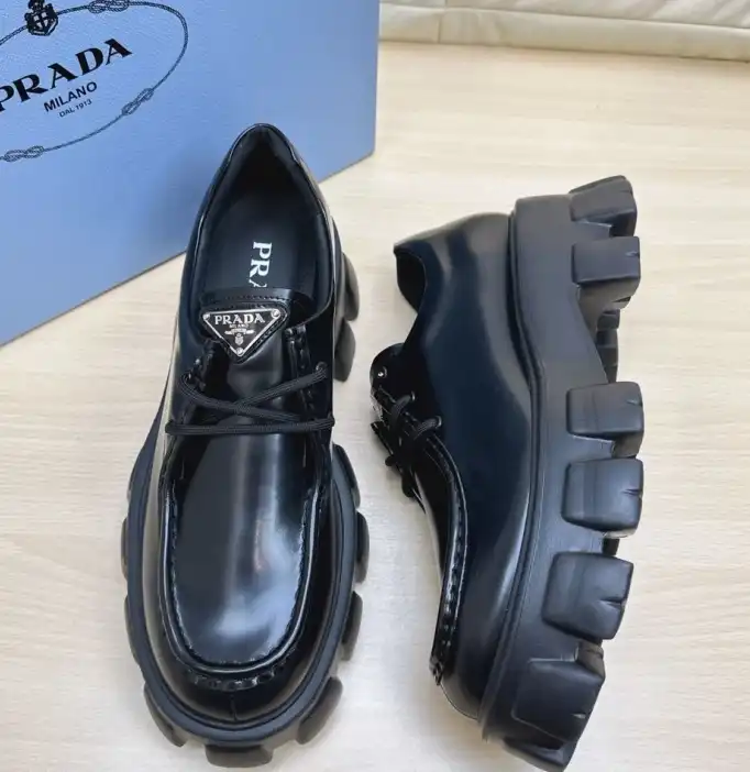 hype Prada Leather Shoes