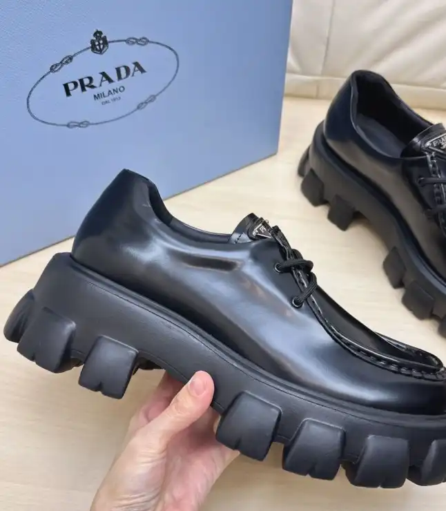 hype Prada Leather Shoes