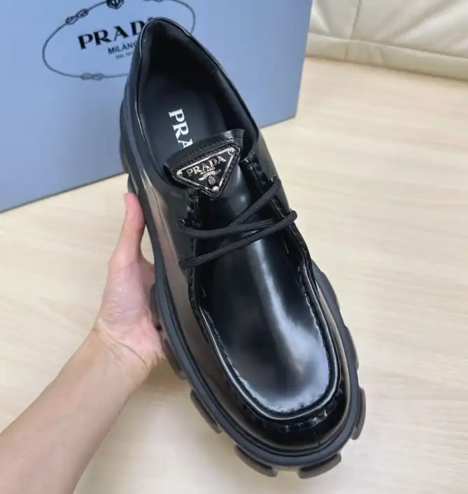 hype Prada Leather Shoes