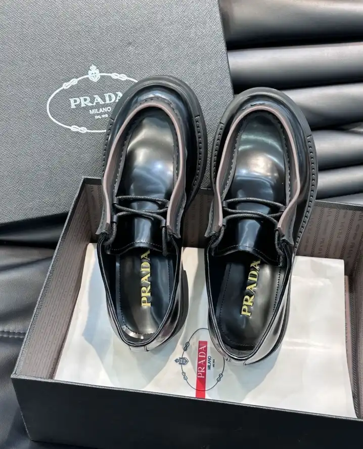 hype Prada Leather Shoes