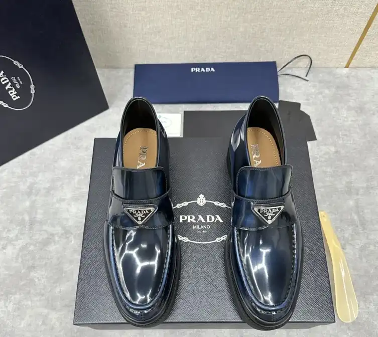 hype Prada Leather Shoes