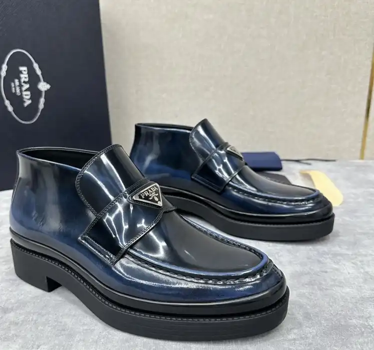 hype Prada Leather Shoes