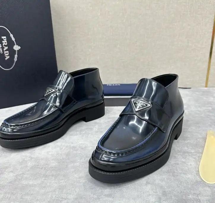 hype Prada Leather Shoes