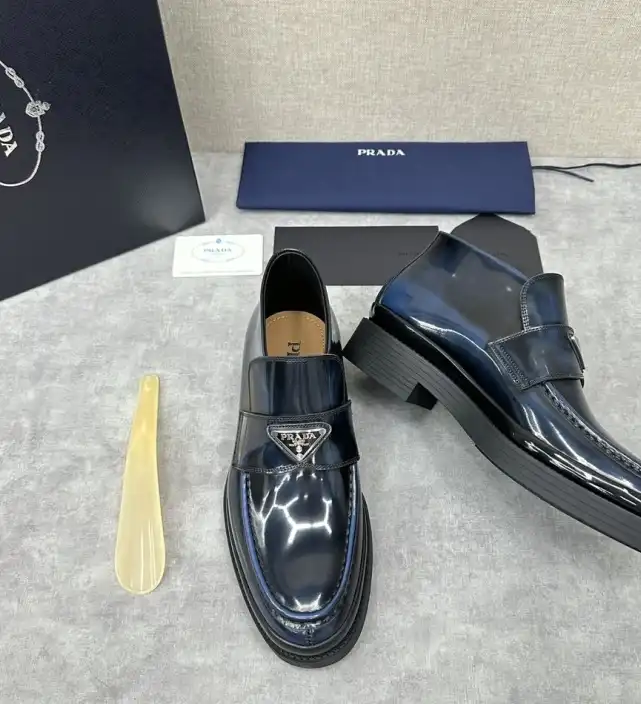 hype Prada Leather Shoes