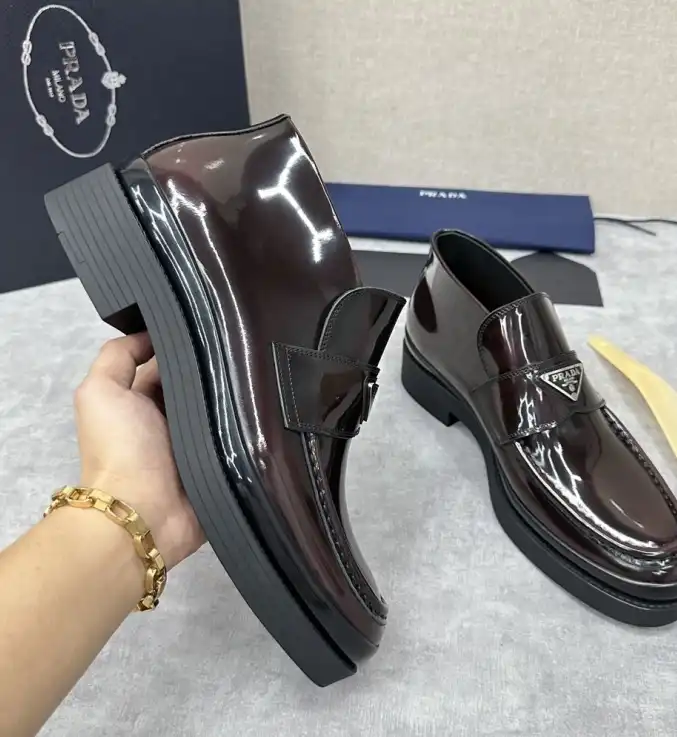 hype Prada Leather Shoes