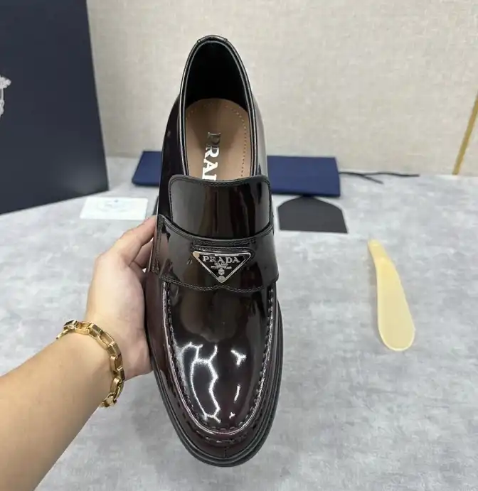 hype Prada Leather Shoes