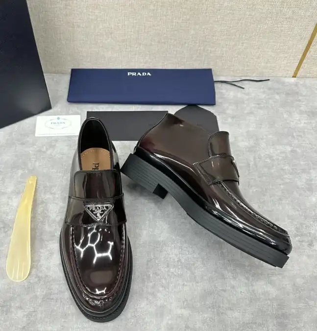 hype Prada Leather Shoes