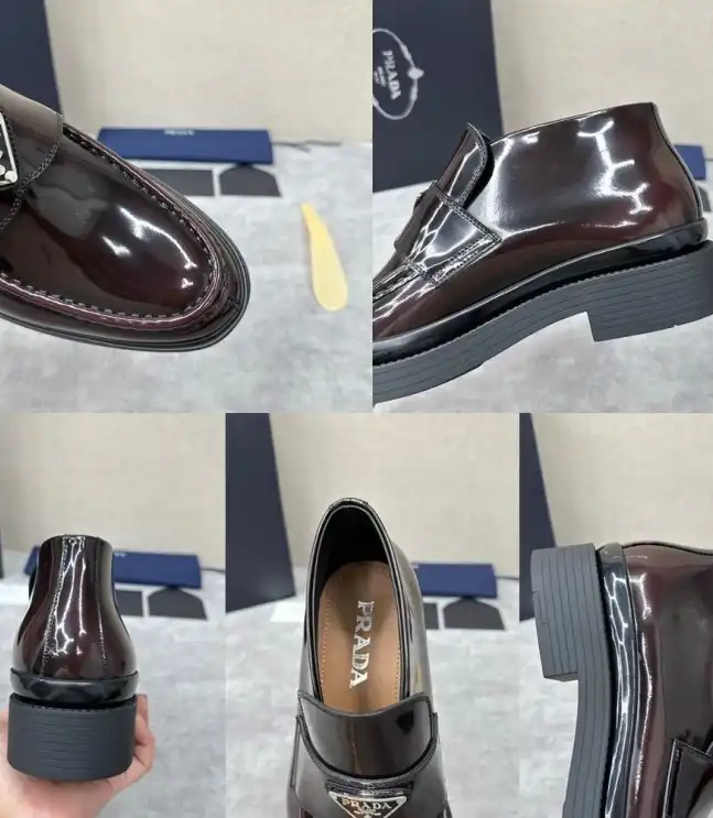 hype Prada Leather Shoes