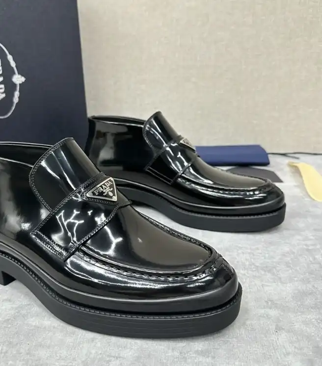 hype Prada Leather Shoes