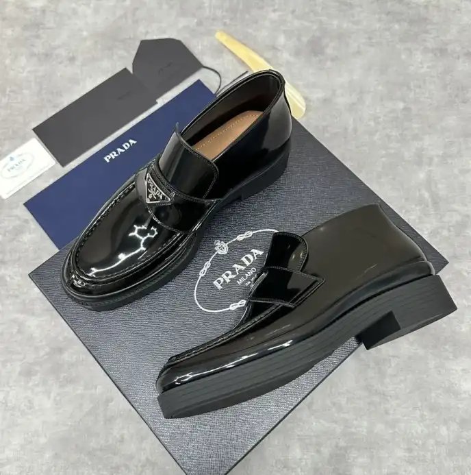 hype Prada Leather Shoes