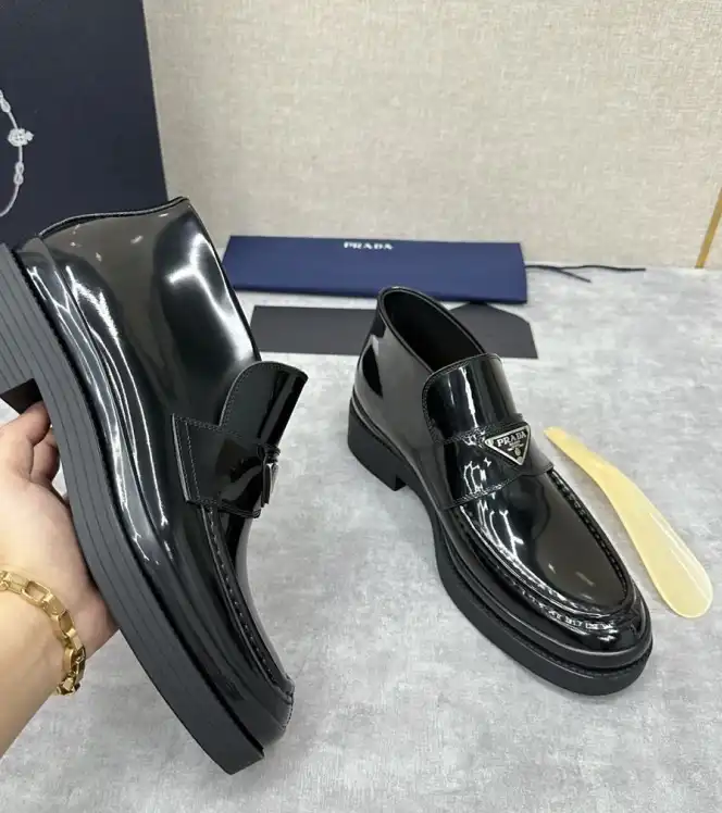 hype Prada Leather Shoes