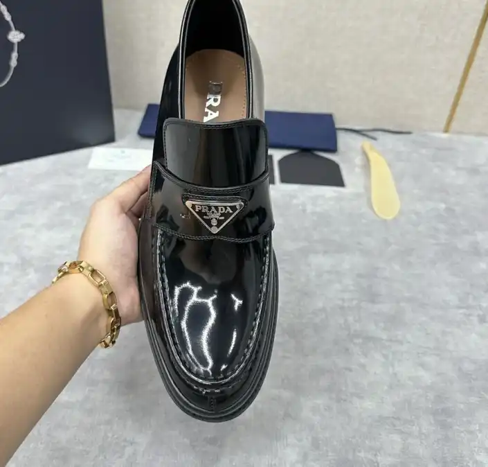 hype Prada Leather Shoes