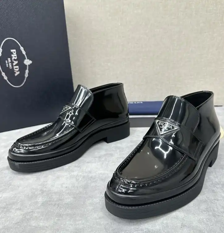 hype Prada Leather Shoes