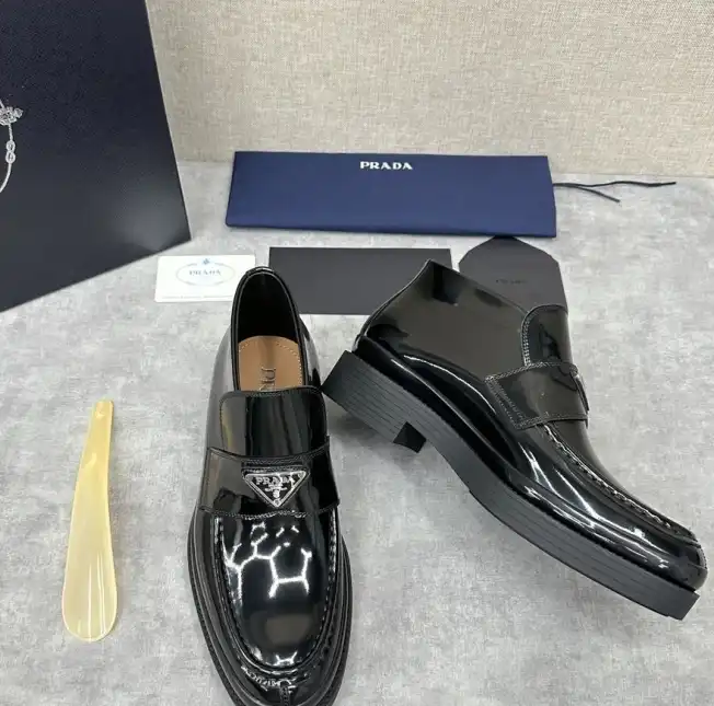 hype Prada Leather Shoes