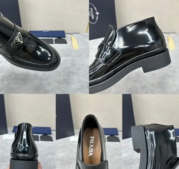 hype Prada Leather Shoes