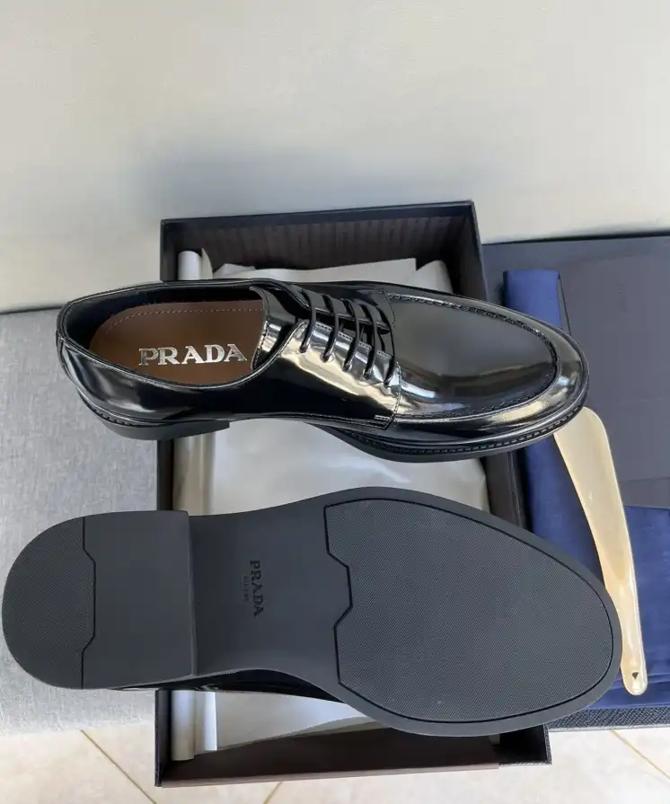 hype Prada Leather Shoes