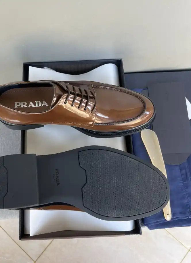 hype Prada Leather Shoes