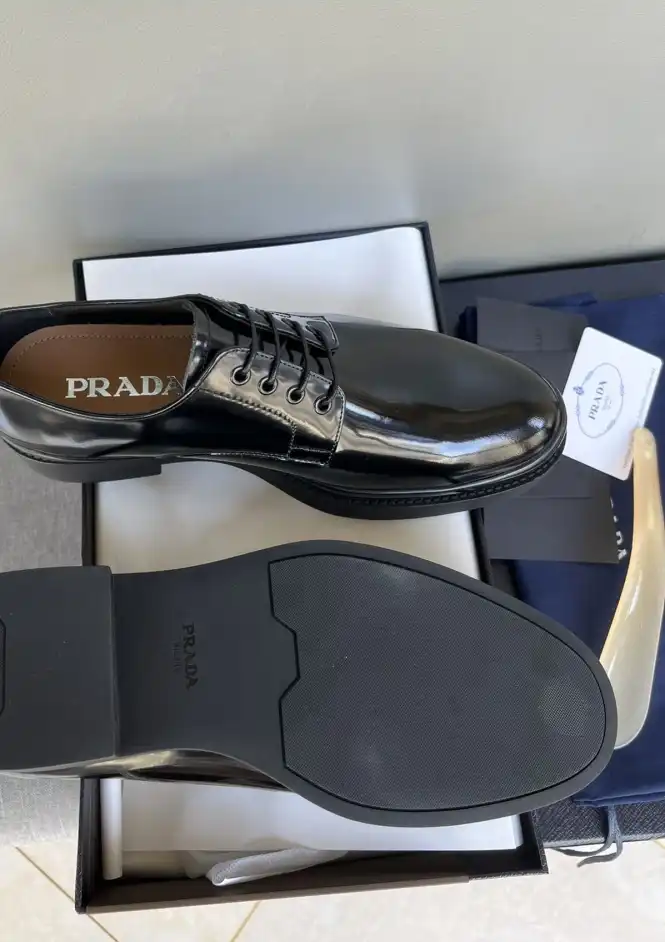 hype Prada Leather Shoes