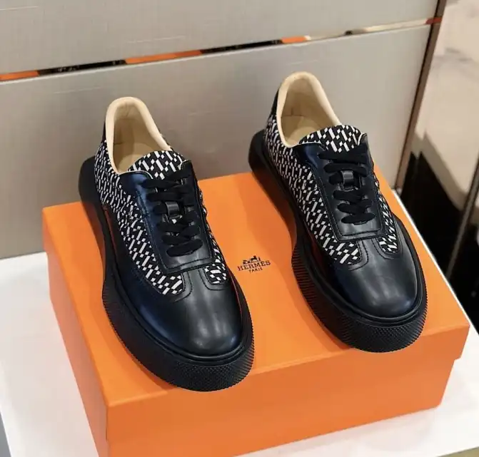 hype Hermes Leather Shoes