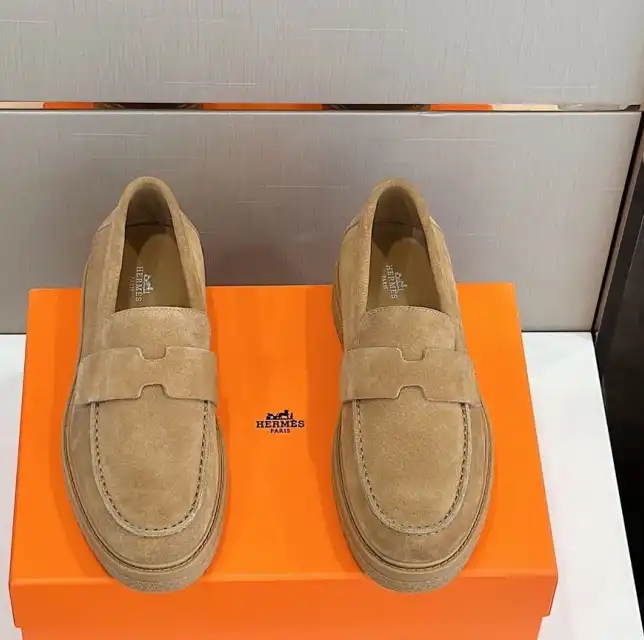 hype Hermes Leather Shoes