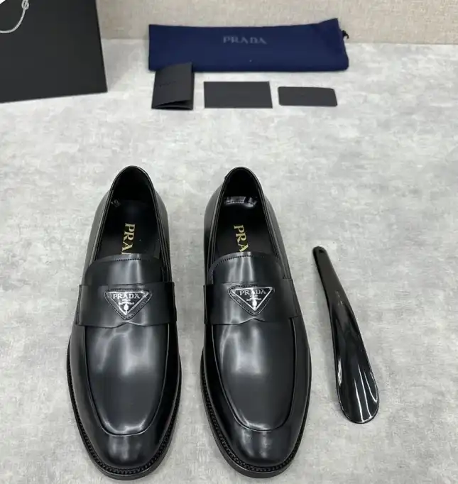 hype Prada Leather Shoes