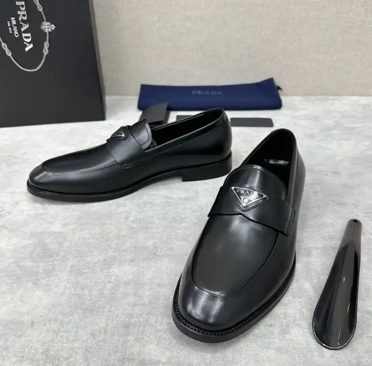 hype Prada Leather Shoes