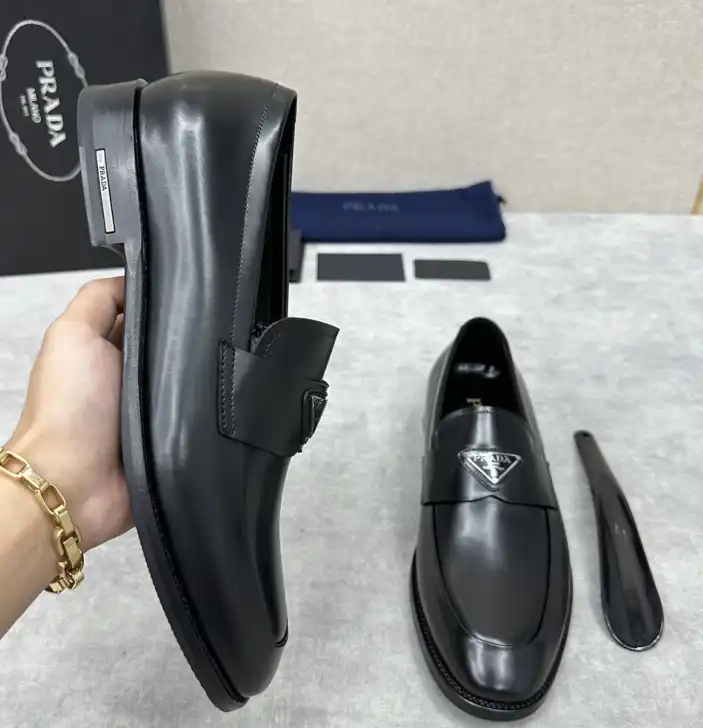 hype Prada Leather Shoes