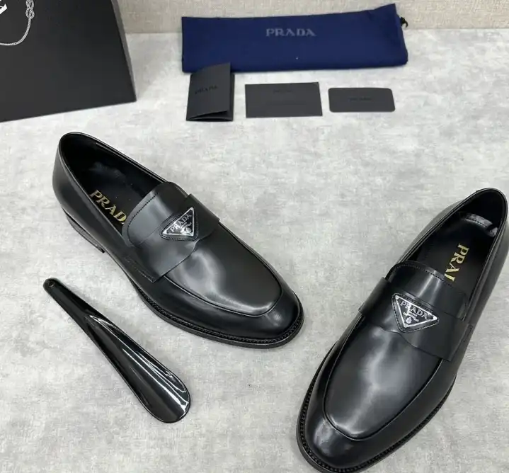 hype Prada Leather Shoes