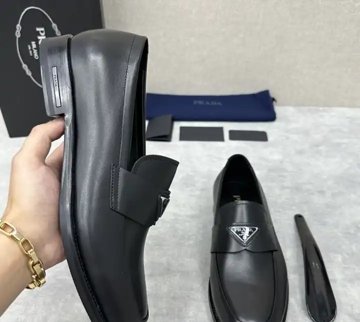 hype Prada Leather Shoes