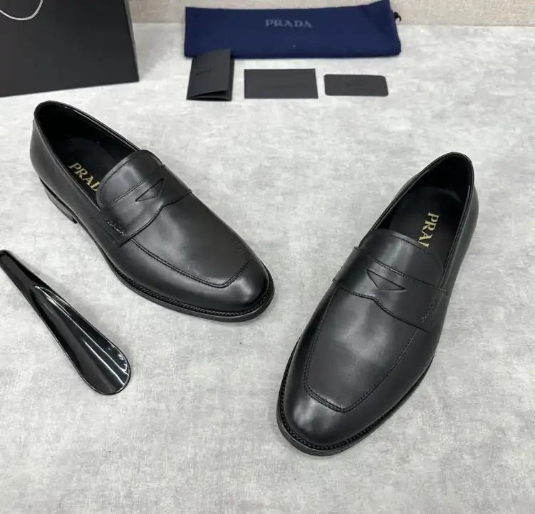 hype Prada Leather Shoes