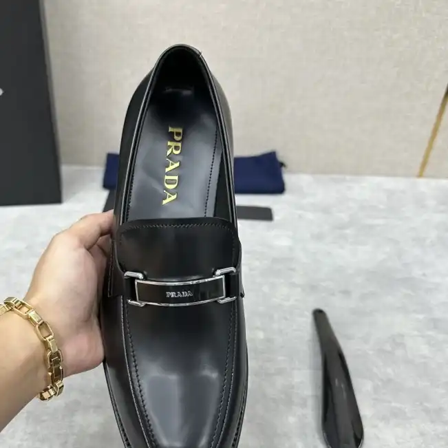 hype Prada Leather Shoes