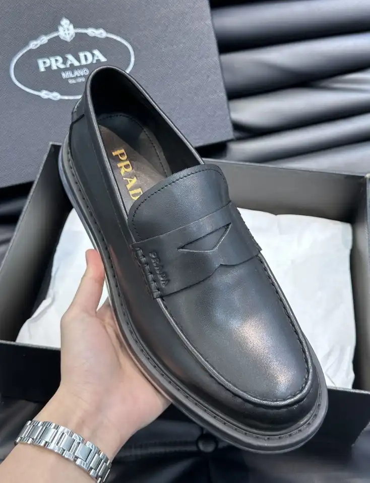 hype Prada Leather Shoes