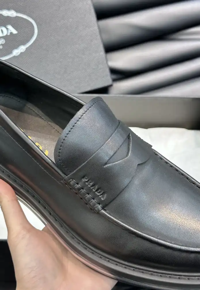 hype Prada Leather Shoes