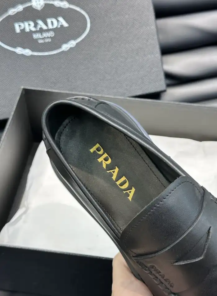 hype Prada Leather Shoes