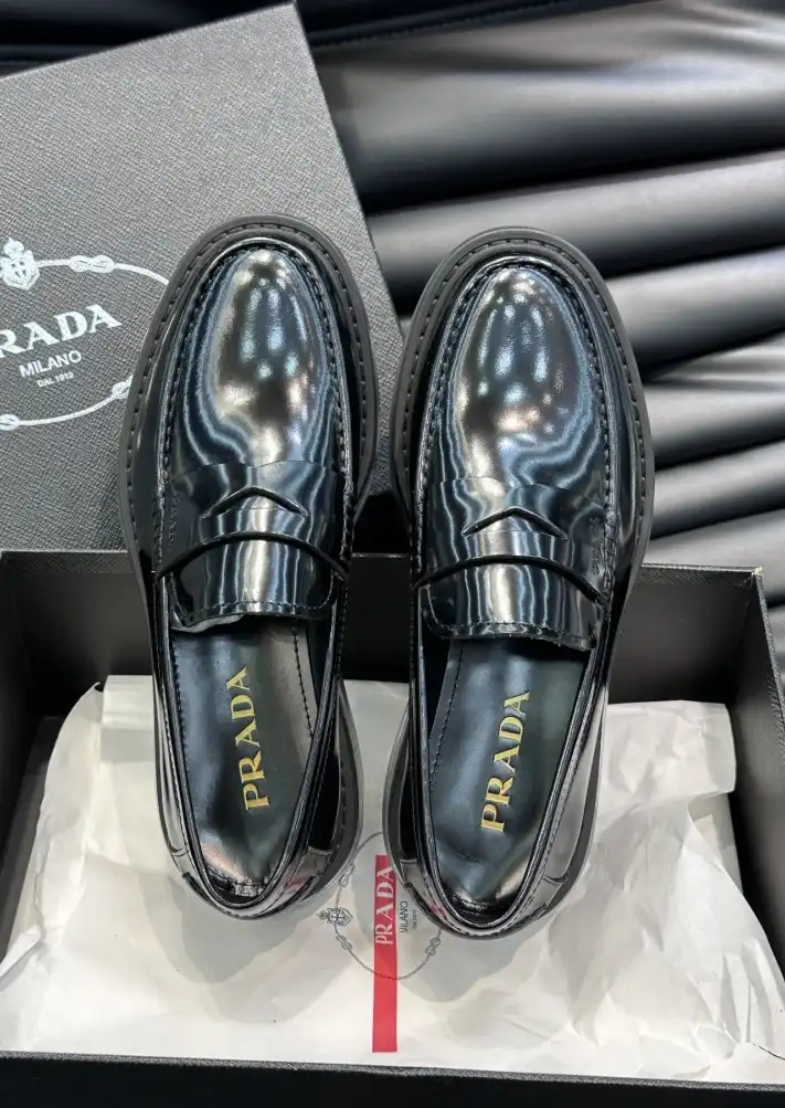 hype Prada Leather Shoes