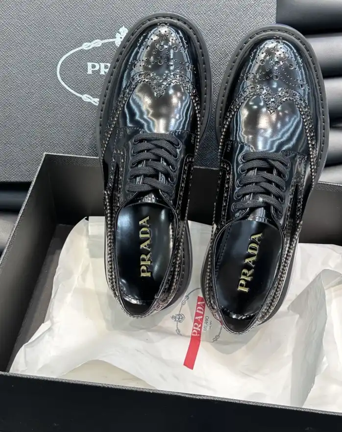 hype Prada Leather Shoes