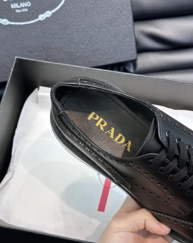 hype Prada Leather Shoes