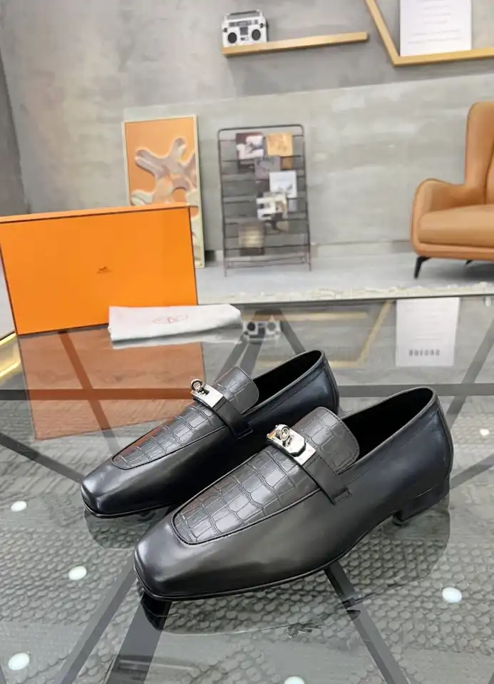 hype Hermes Leather Shoes