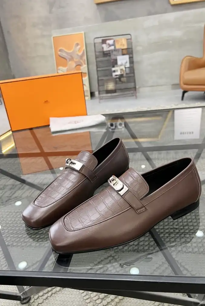 hype Hermes Leather Shoes