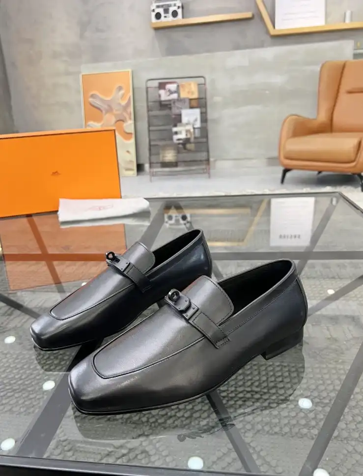 hype Hermes Leather Shoes