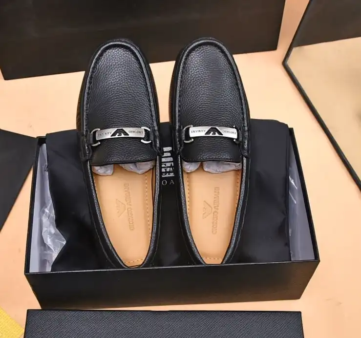 hype Armani Leather Shoes