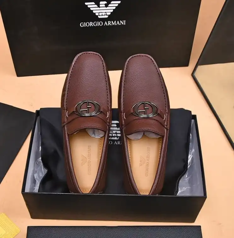 hype Armani Leather Shoes